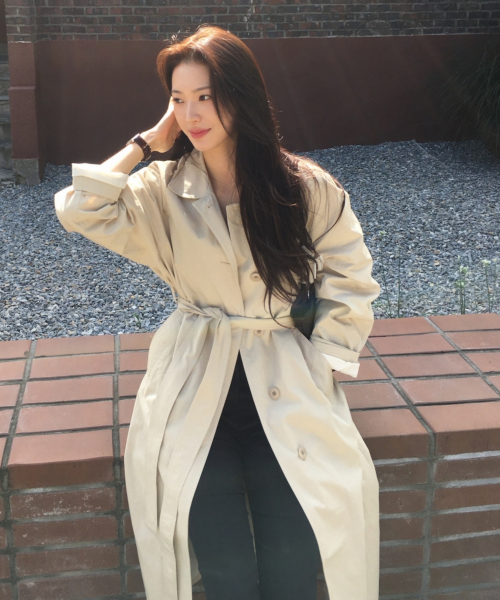 [Ryeong-eun Pick] Classic Mac Trench Coat Beige