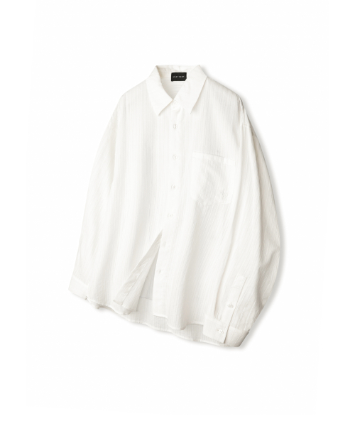 Sheer Lace Loose Fit Shirt [WHITE]