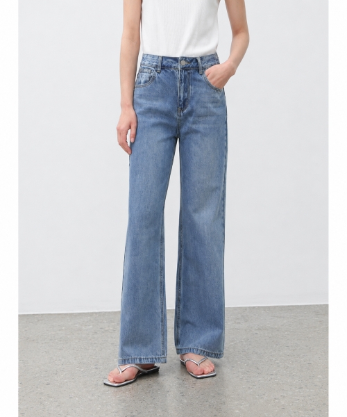 LOOSE STRAIGHT DENIM PANTS(X-PT-5679)