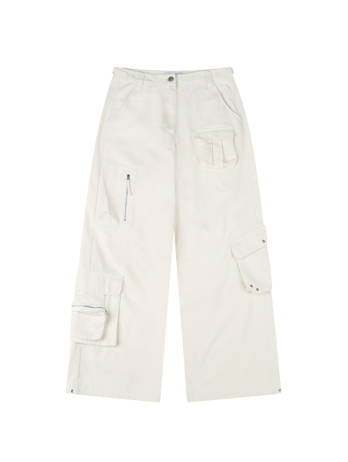 MULTI POCKET CARGO PANTS [CREAM]