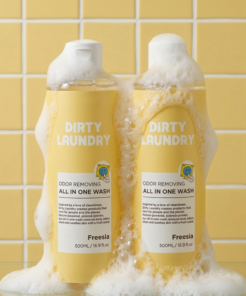 DIRTY LAUNDRY [Body Odor Improvement 200%] All-in-One Body Wash Freesia 500ml