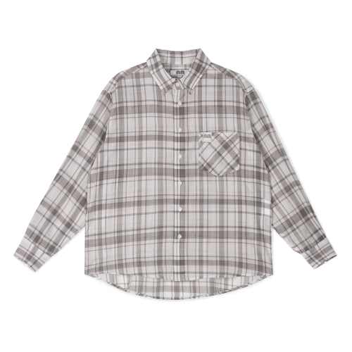 nn Label Check Shirts Grey