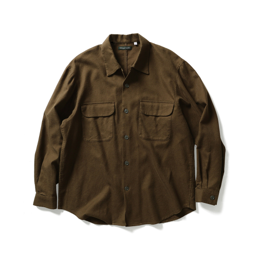 Flannel Shacket - Olive Khaki