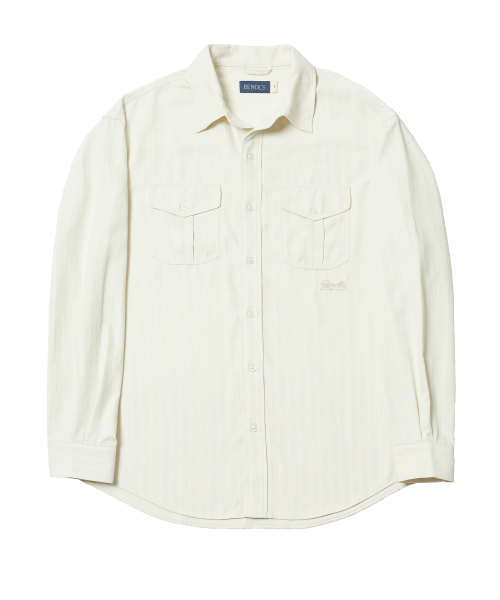 Striped Western Shirt - Ivory
