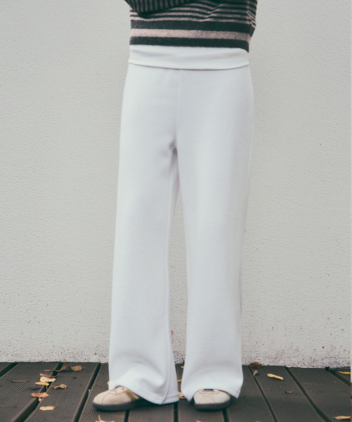 Easy Flap Wide Sweat Pants_IVORY(W25-PT35)