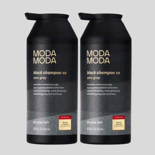 Modamoda Zero Gray Black 10 White Hair Care 3rd Generation Shampoo 300g 2 bottles