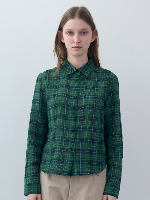 Cotton Tartan Check Shirt (Green)