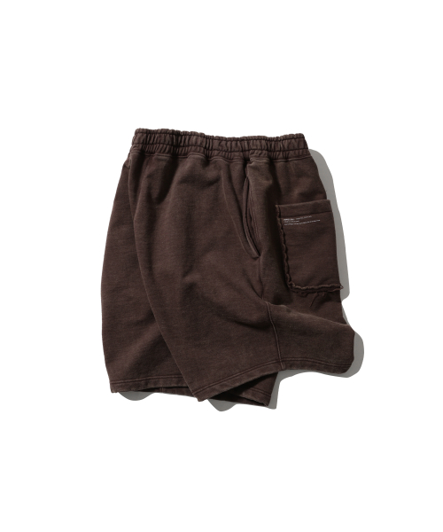 Heavyweight Washed Sweat Shorts - Brown