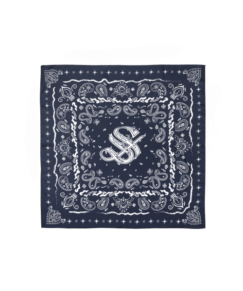 Studio Textile Bandana Scarf_Navy