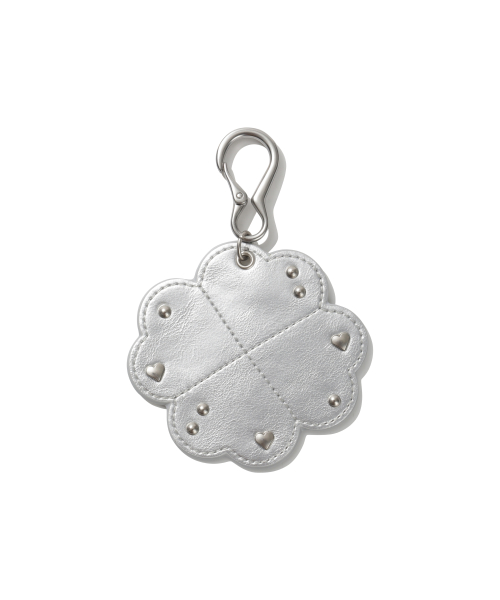 Women's Clover Heart Sunglasses Holder Keyring Silver