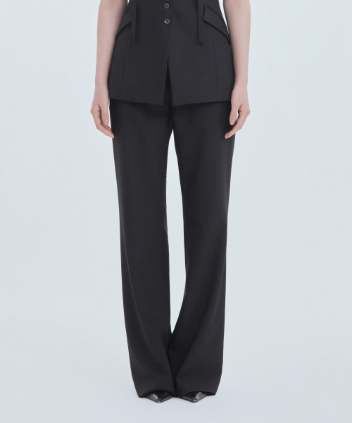 Emma Straight Fit Slacks - Black