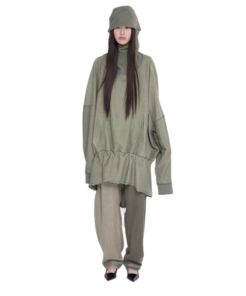 Asymmetrical Inside Out Baggy Pants