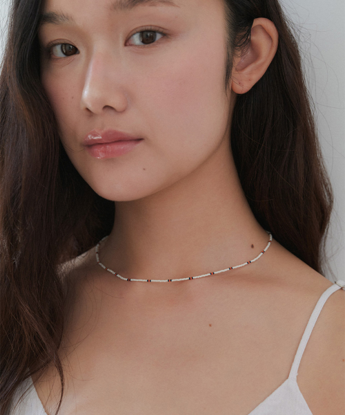 (Silver 925) Bohemian Beaded Necklace 2-Color JN058