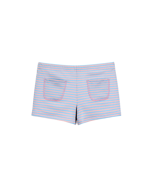 Multi Stripe Mini Shorts Light Pink