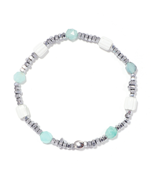 Mint Amazonite Hematite Bracelet (PLT-BR-132_MT)
