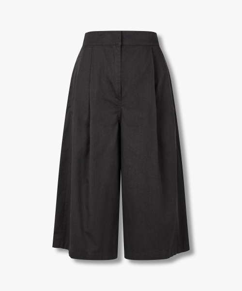 Cotton 7/8 String Banding Pants_Charcoal 9106331220