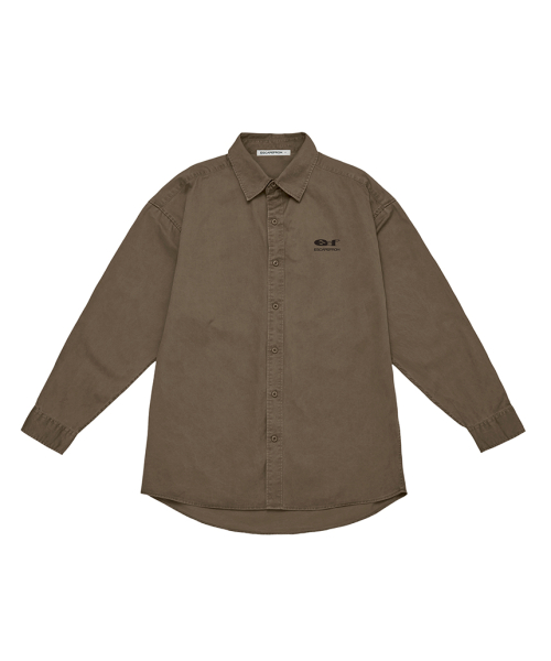 YEEZY Line Oversized PIGMENT Shirts Brown