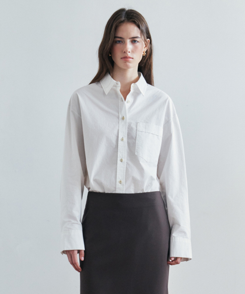 SITP5303 Washed Stitch Cotton Shirts_Ivory