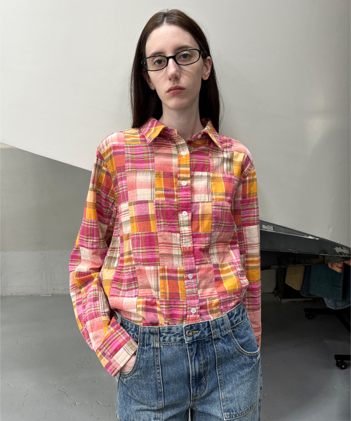 PATCHWORK SHIRT_PINK