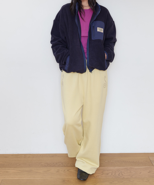 Spiral Heavy Cotton Sweatpants (Light Yellow)