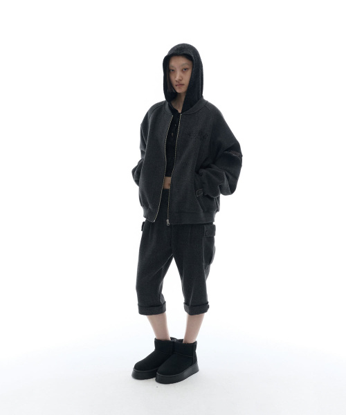Cropped Cargo Knickers / Charcoal_Excluded