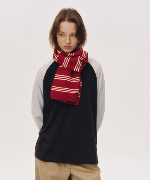 Gentle Stripe WOOL Muffler 4 colors