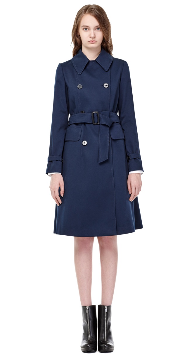 밀로그램(MILLOGREM) ficeler double breasted coat - navy