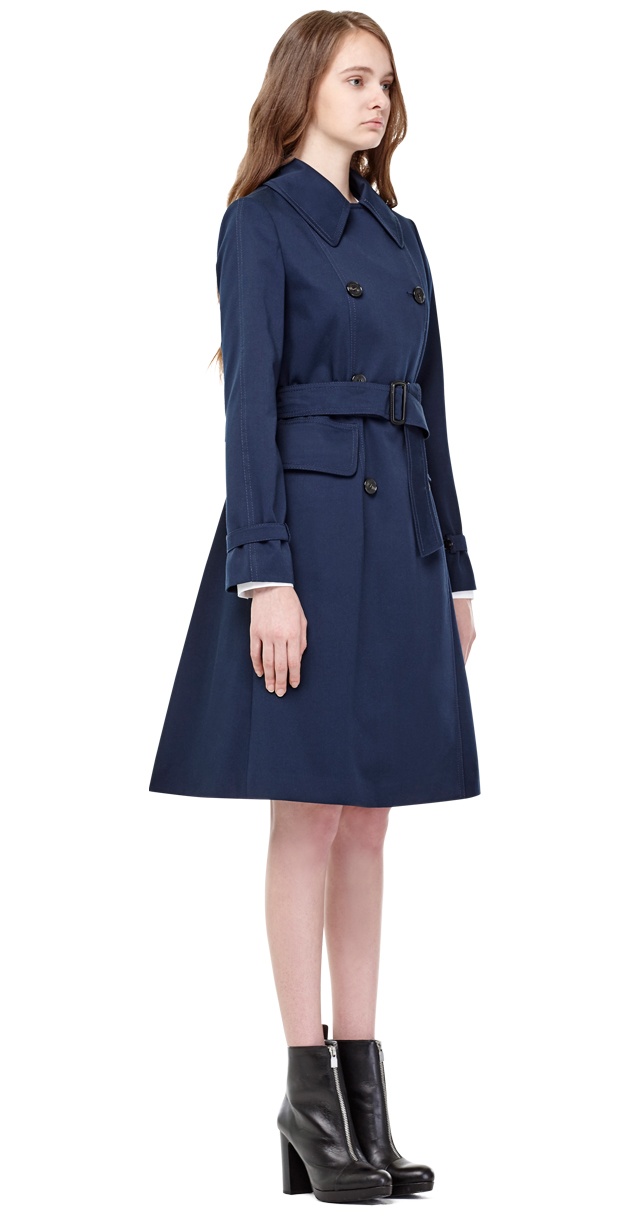 밀로그램(MILLOGREM) ficeler double breasted coat - navy