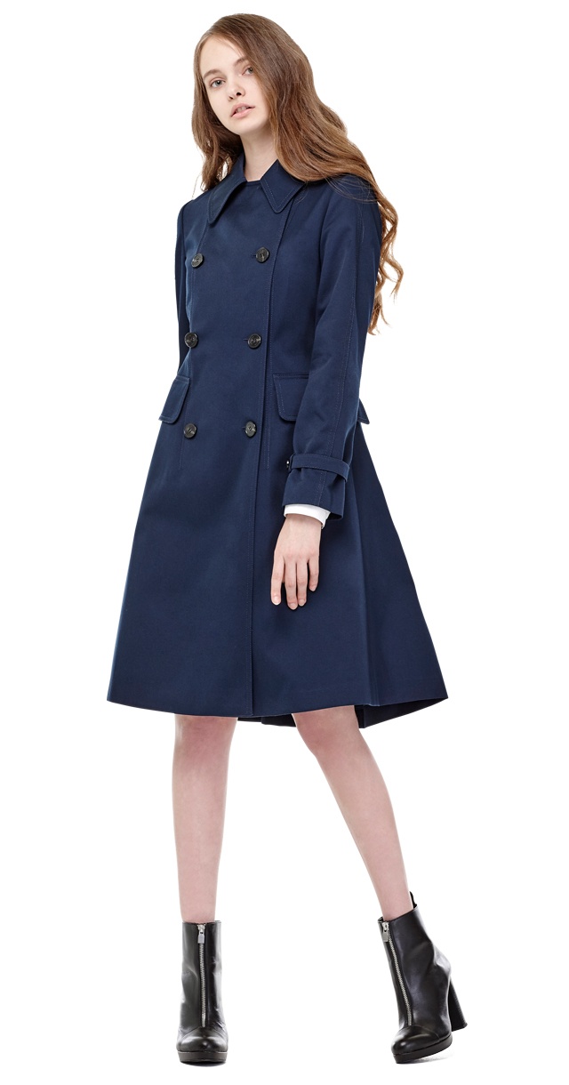 밀로그램(MILLOGREM) ficeler double breasted coat - navy