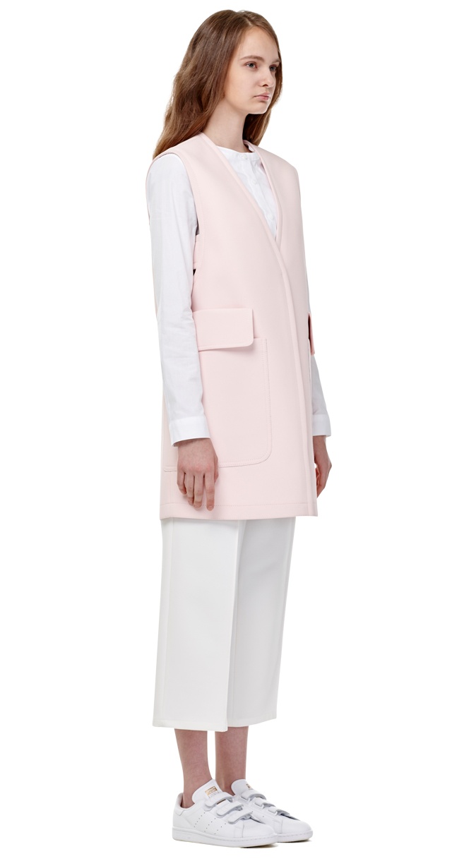 밀로그램(MILLOGREM) ample pocket long vest - pink