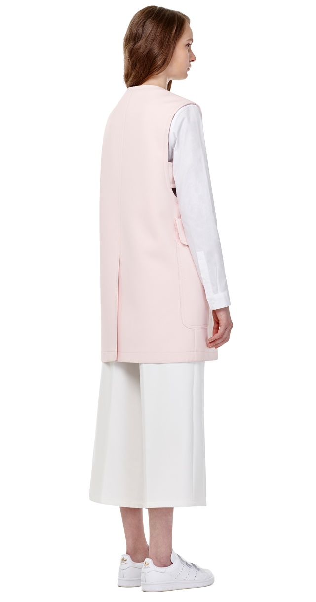 밀로그램(MILLOGREM) ample pocket long vest - pink