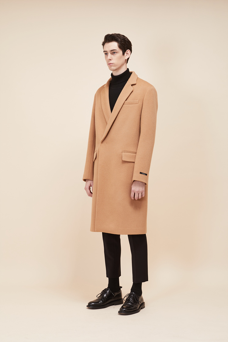 룩캐스트(LOOKAST) BEIGE WOOL HIDDEN DOUBLE COAT(MAN)