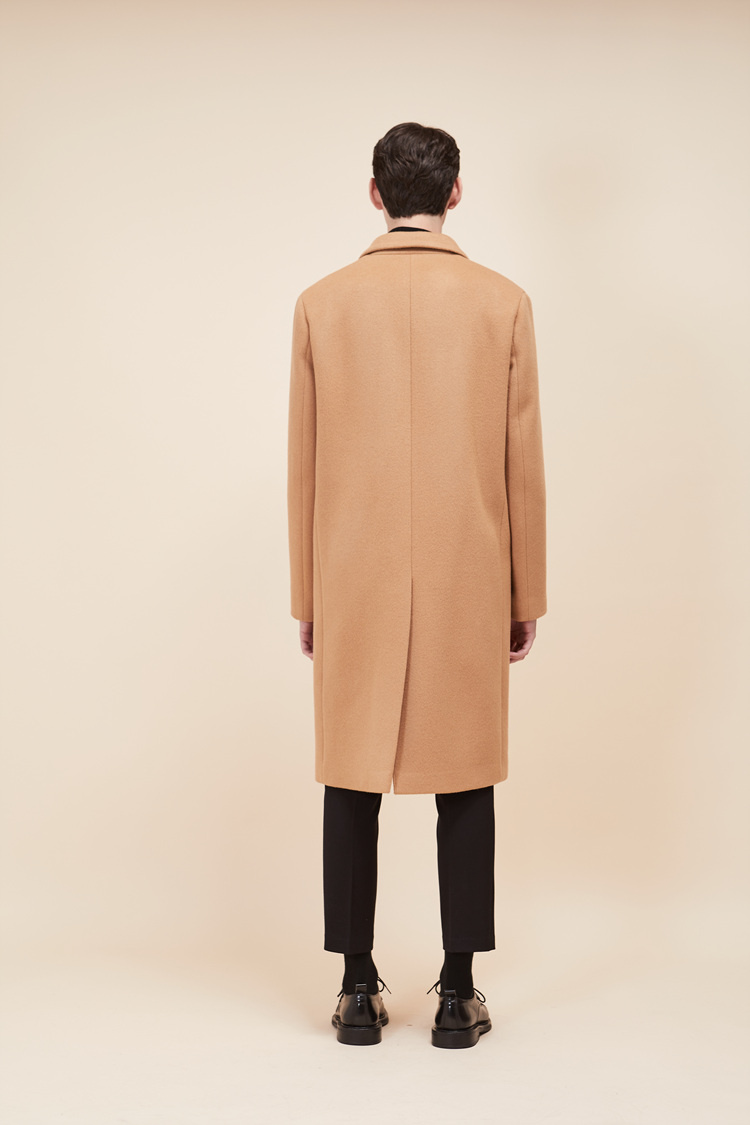 룩캐스트(LOOKAST) BEIGE WOOL HIDDEN DOUBLE COAT(MAN)