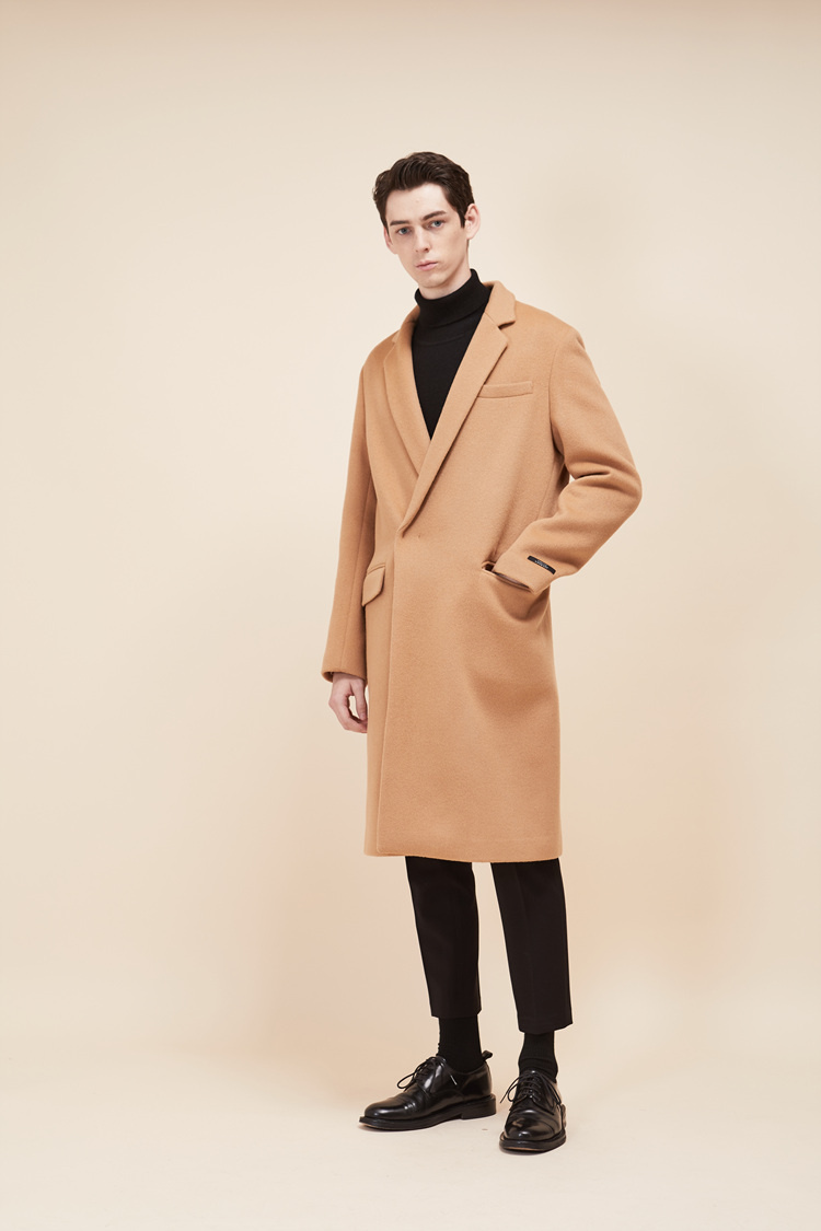룩캐스트(LOOKAST) BEIGE WOOL HIDDEN DOUBLE COAT(MAN)