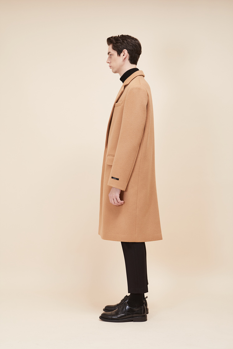 룩캐스트(LOOKAST) BEIGE WOOL HIDDEN DOUBLE COAT(MAN)