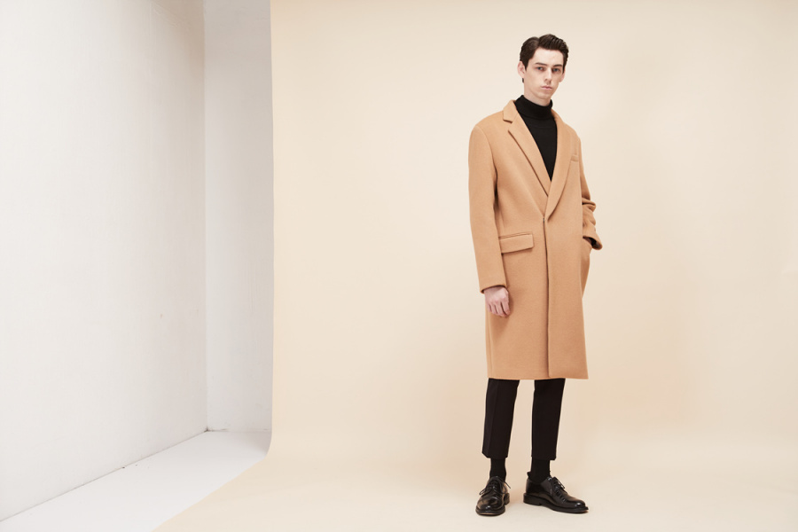 룩캐스트(LOOKAST) BEIGE WOOL HIDDEN DOUBLE COAT(MAN)