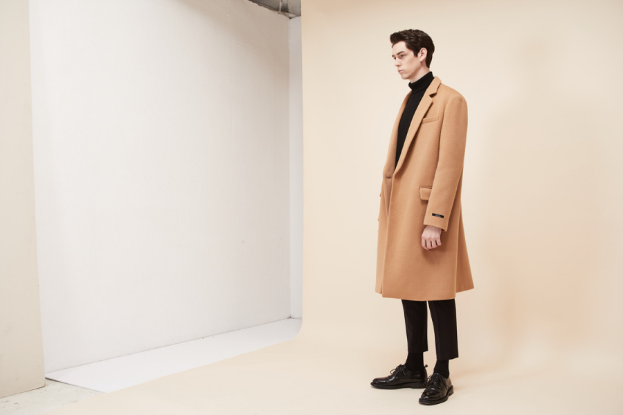 룩캐스트(LOOKAST) BEIGE WOOL HIDDEN DOUBLE COAT(MAN)