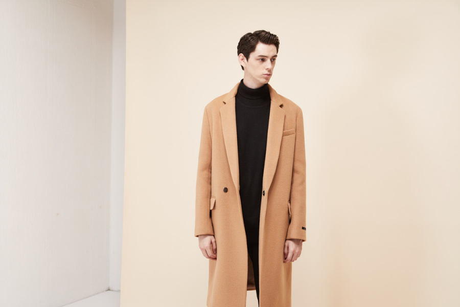 룩캐스트(LOOKAST) BEIGE WOOL HIDDEN DOUBLE COAT(MAN)
