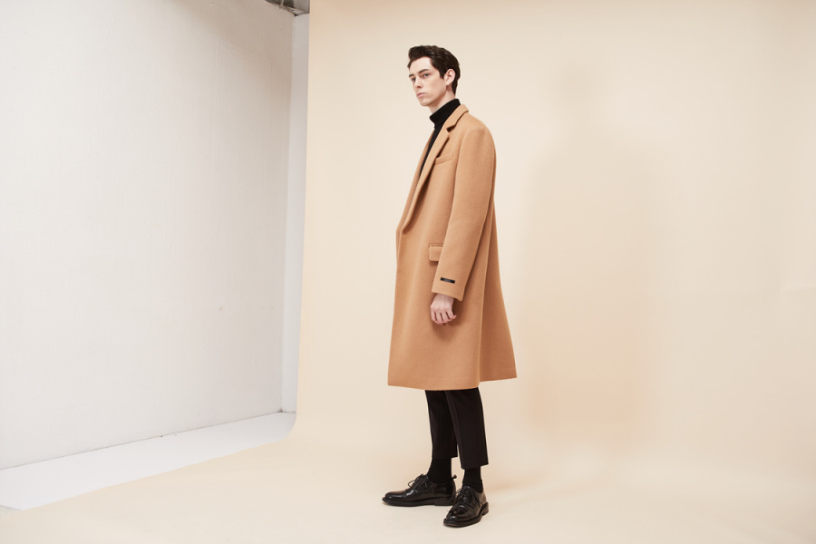 룩캐스트(LOOKAST) BEIGE WOOL HIDDEN DOUBLE COAT(MAN)