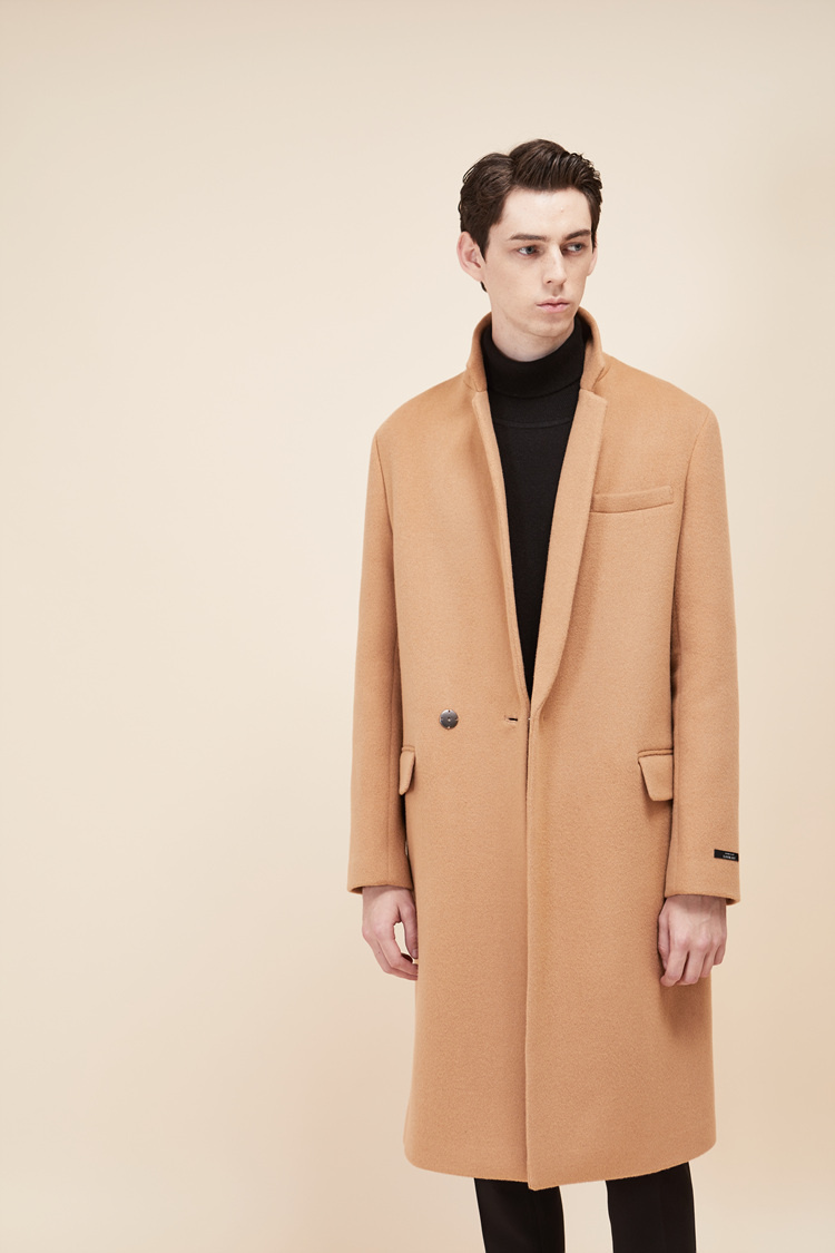 룩캐스트(LOOKAST) BEIGE WOOL HIDDEN DOUBLE COAT(MAN)
