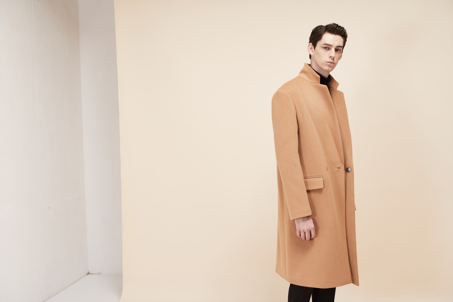 룩캐스트(LOOKAST) BEIGE WOOL HIDDEN DOUBLE COAT(MAN)