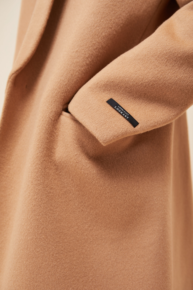 룩캐스트(LOOKAST) BEIGE WOOL HIDDEN DOUBLE COAT(MAN)