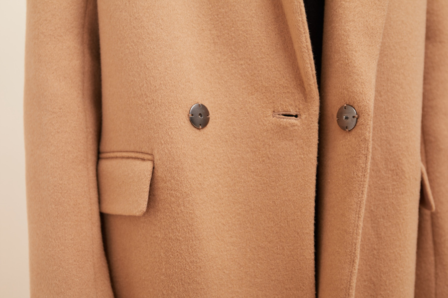 룩캐스트(LOOKAST) BEIGE WOOL HIDDEN DOUBLE COAT(MAN)