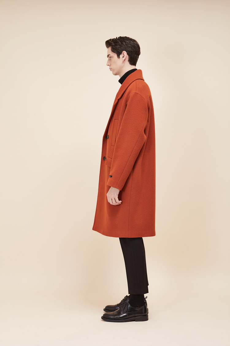 룩캐스트(LOOKAST) BROWN WOOL DOUBLE COAT(MAN)