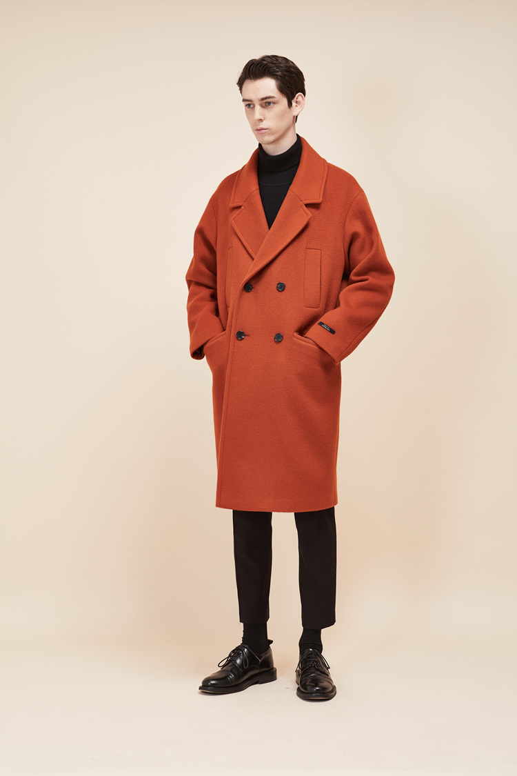 룩캐스트(LOOKAST) BROWN WOOL DOUBLE COAT(MAN)