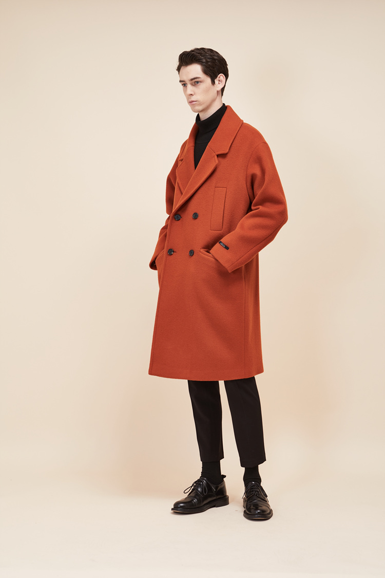 룩캐스트(LOOKAST) BROWN WOOL DOUBLE COAT(MAN)