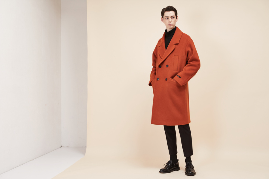 룩캐스트(LOOKAST) BROWN WOOL DOUBLE COAT(MAN)