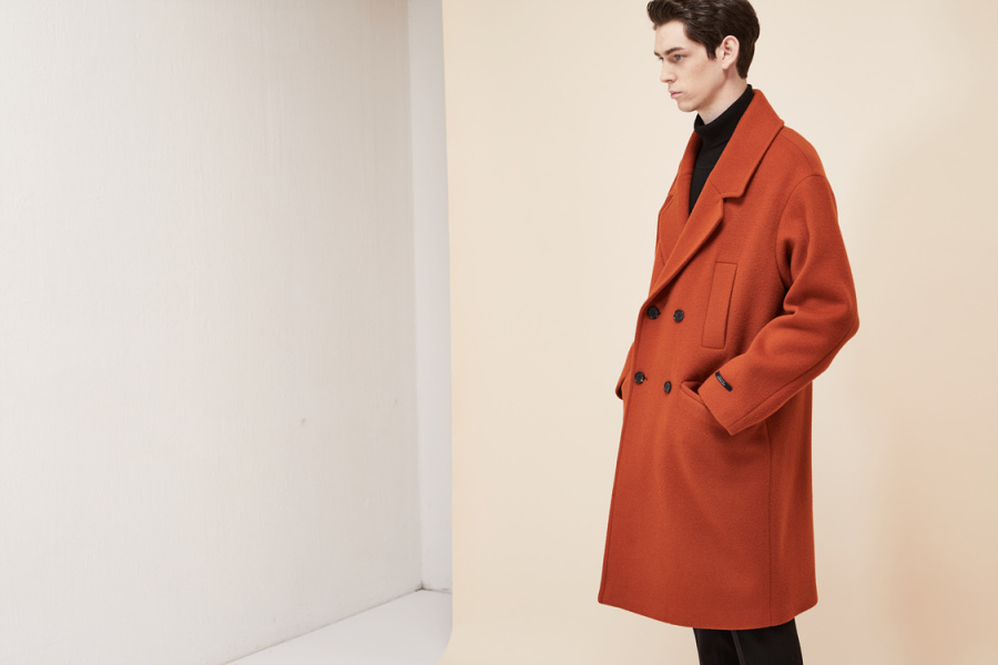 룩캐스트(LOOKAST) BROWN WOOL DOUBLE COAT(MAN)