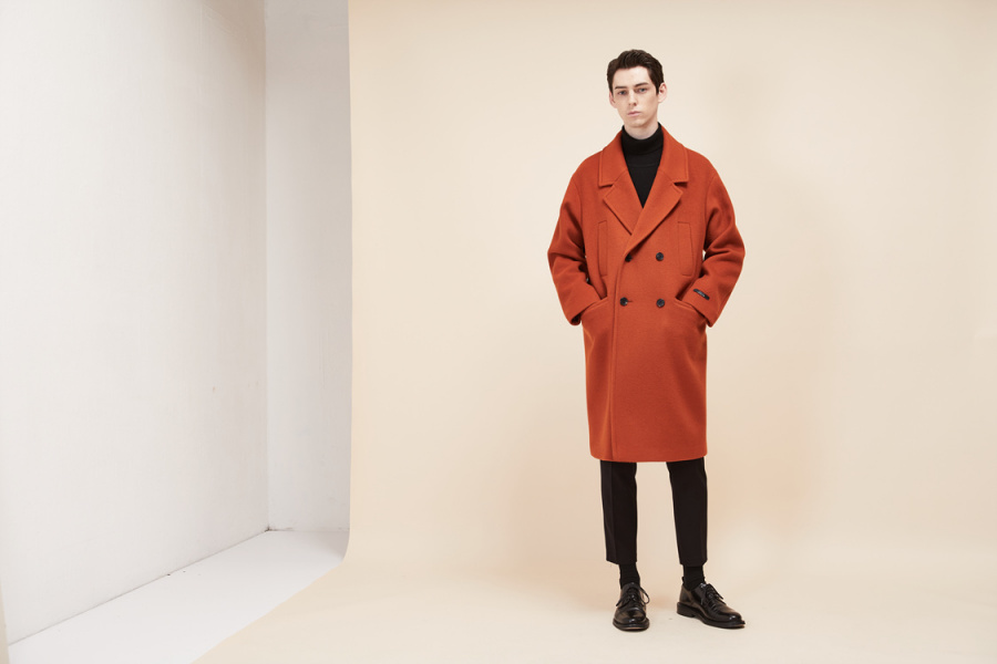 룩캐스트(LOOKAST) BROWN WOOL DOUBLE COAT(MAN)