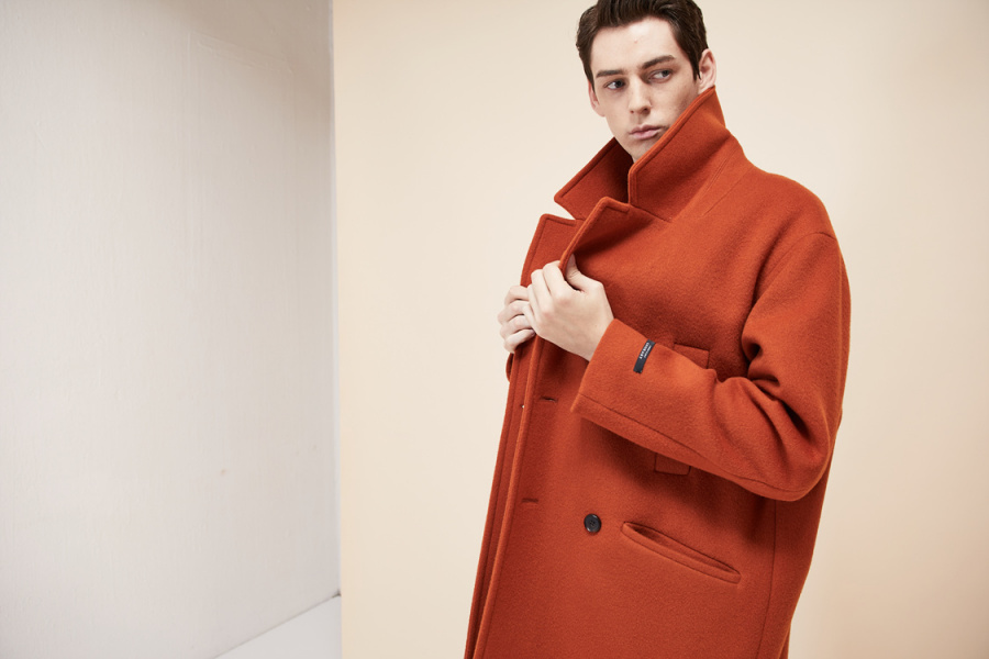 룩캐스트(LOOKAST) BROWN WOOL DOUBLE COAT(MAN)